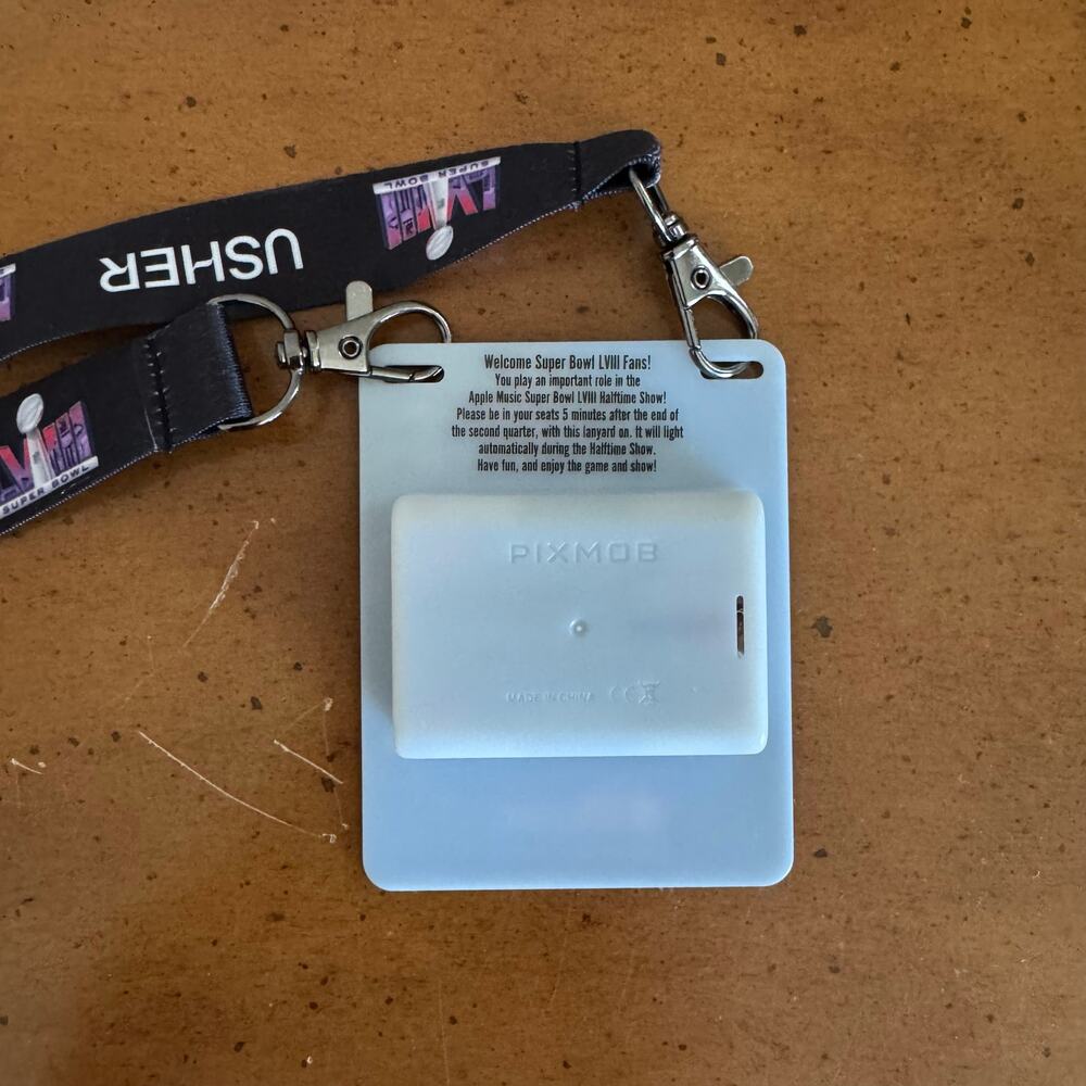 Usher Super Bowl LVIII Halftime Show Lanyard & Light-Up Badge – Rare Collectible - Picture 2 of 3